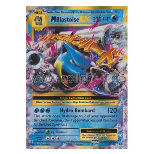 22/108 Mega Blastoise EX - Englisch - Evolutions