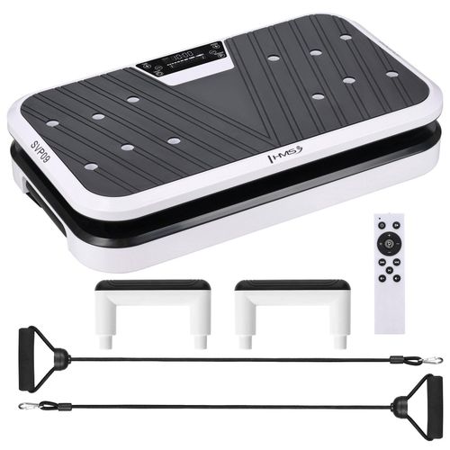 Vibrationsplattform mit Liegestützgriffen, Bluetooth, 5 Programme