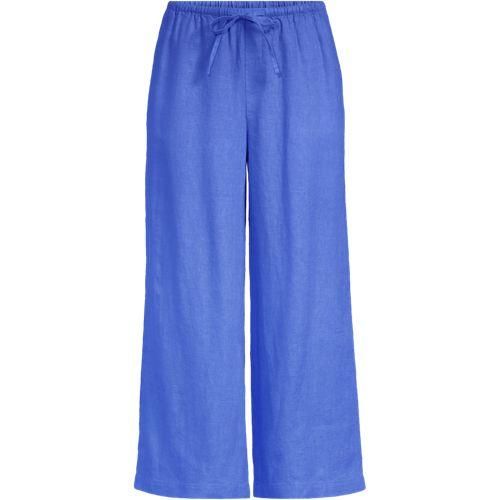 Weite 7/8-Schlupfhose aus reinem Leinen, Damen,  Blau, by Lands' End