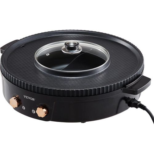 Hot Pot mit Grill 1800 W 2-in-1-Elektrogrill und Hot Pot ohne Rauchentwicklung