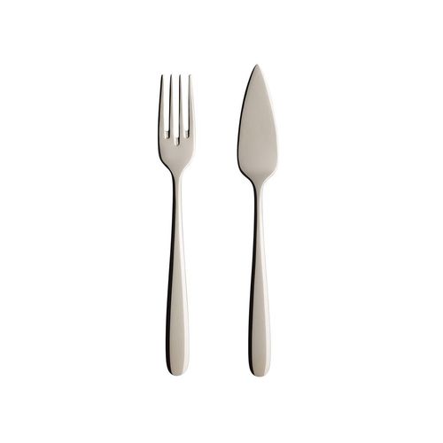 Fischbesteck VILLEROY & BOCH "Fischbesteck Daily Line silber", silber, 2, Essbesteck-Sets, Spülmaschinenfest