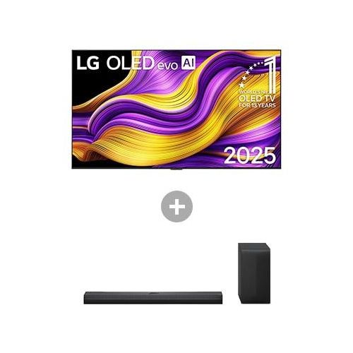 LG 65 ″ OLED evo AI G5 4K Smart TV + 3.1.1 Kanal TV Soundbar DS70TY mit Dolby Atmos OLED65G57LW.DS70001