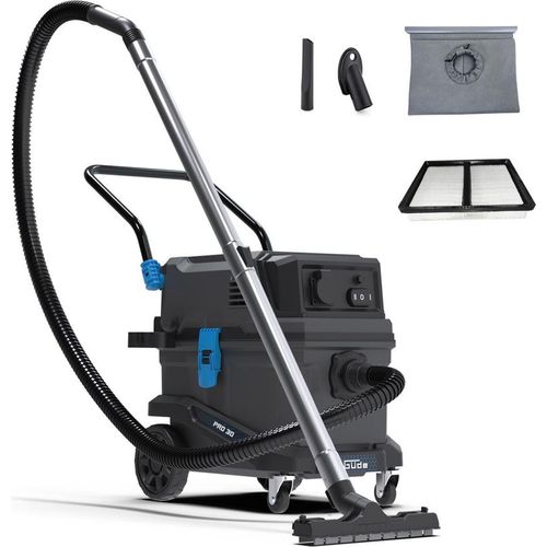 GÜDE Pro 30 Nass-Trockensauger – 1800 W, 30 L Edelstahl, HEPA, Staubklasse L