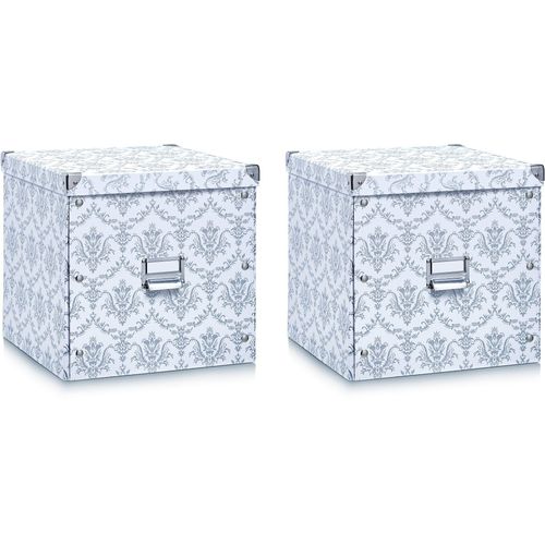 Aufbewahrungsbox ZELLER PRESENT, weiß, Pappe, Aufbewahrungsboxen, Aufbewahrungsbox, (2er Set)