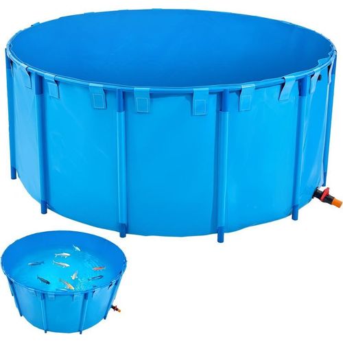 PVC Fischtank 5000L - Fischteich 2400x1000mm - Fischbecken für Koi - Blauer Koiteich