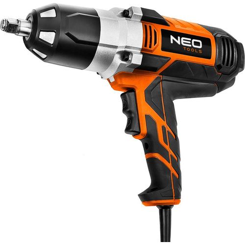 NEO TOOLS Elektro-Schlagschrauber 1020 W, 950 Nm max Drehmoment 950 Nm, Leistung 1020 W, 1/2"-Futter, Drehzahl 2600 U/min, inklusive 4 Steckschlüssel 17, 19, 21, 22 mm