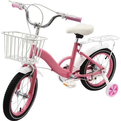 14 Zoll Kinderfahrrad Rosa Fahrrad Geschenk für Kinder ab 3 Jahren
