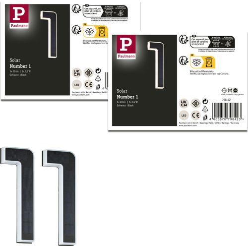 Paulmann Bundle Solar LED Hausnummernleuchte Nummer 11
