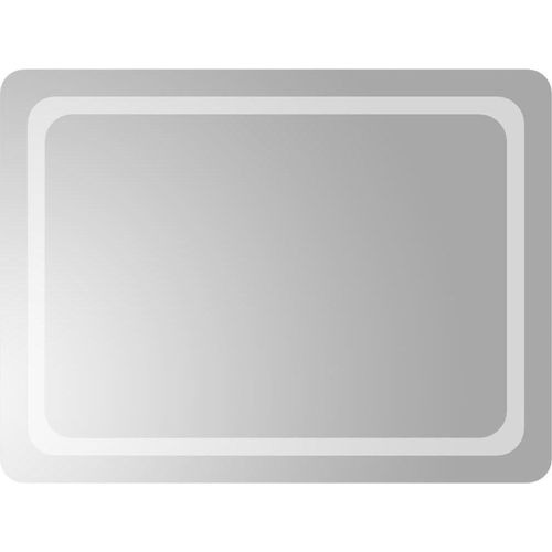 Badspiegel 80x60 cm mit LED, IP65-Schutz und USB-Schnittstelle