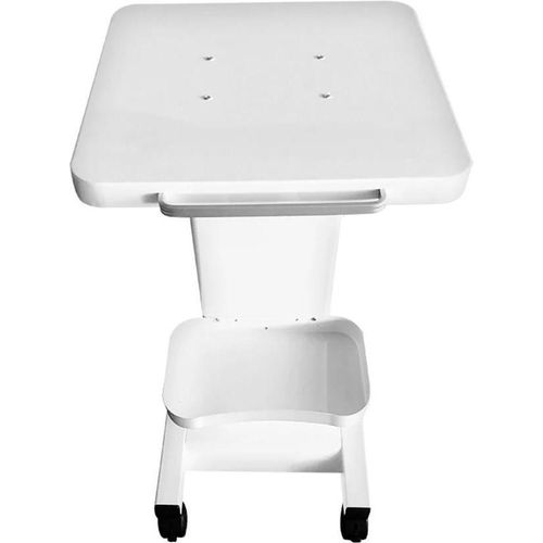 Kosmetik Salonwagen - 2-Etagen Rollwagen - Mit Rollen - 2 Steckdosen - Traglast 40 kg - Eisen & ABS - Weiß