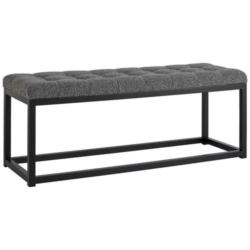 Mid.you Hockerbank, Grau, Metall, Textil, 1-Sitzer, 120x45x42 cm, Esszimmer, Bänke, Sitzbänke
