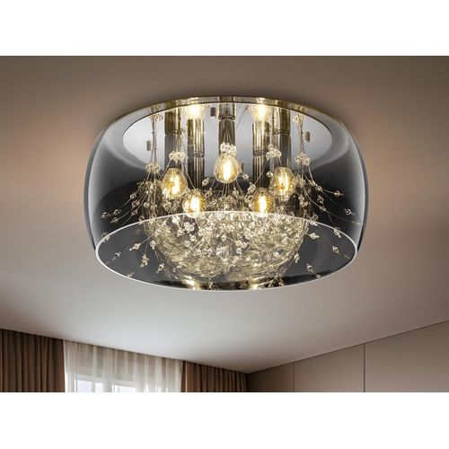 Trio Lighting Deckenlampe Crystel Deckenlampe Lampe Aus Glas Chrom ø 50 Cm 754