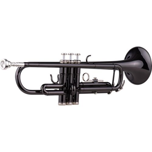 Anf?nger -Trompete mit Reinigungsset, Messing Plattiert Schwarze BB -Trompete Set mit Hard -Case -Gurten Mundstckhandschuhe Polierstoff fr Schler