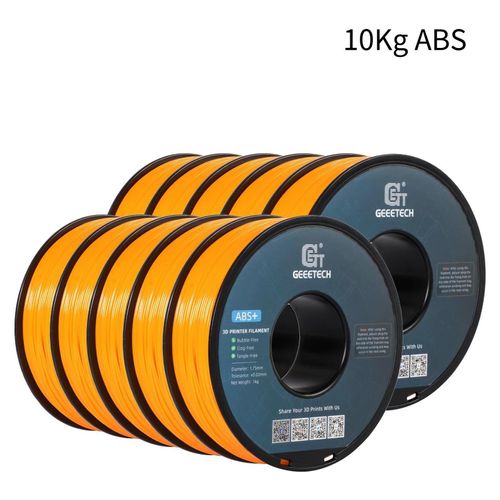 3D-Drucker-Filament - ABS+ 1,75 mm - Spule 10 kg - Vakuumverpackt - Haltbarkeit 2 Jahre - Für 3D-Drucker - Orange