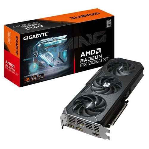 GIGABYTE Radeon RX 9060 XT GAMING OC 16G Grafikkarte - 16GB GDDR6, 128bit, PCI-E 5.0, 3320 MHz Kerntakt, 2 x DisplayPort, 1 x HDMI, GV-R9060XTGAMING OC-16GD