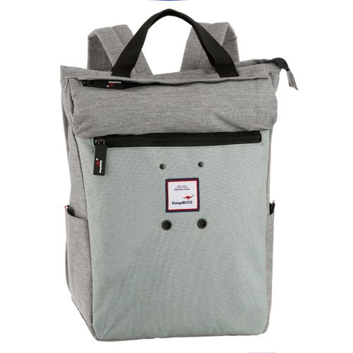 Cityrucksack KANGAROOS, Gr. B/H/T: 25cm x 36,5cm x 17cm, grün (mint, grau), Nylon, Rucksäcke Cityrucksack, Freizeitrucksack Arbeitsrucksack Schulrucksack