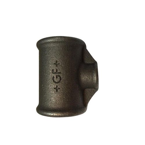 +GF+ tee 90° black reduced 3/4-1/4''