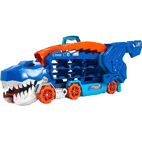 Spielzeug-Transporter HOT WHEELS "Ultimative Transporter", blau, Spielzeugfahrzeuge, KinderB:64cm H:35cm T:17cm, Kunststoff, Metall, Spielzeug-Transporter, mit Rennstrecke; mit Licht und Sound, B:64cm H:35cm T:17cm