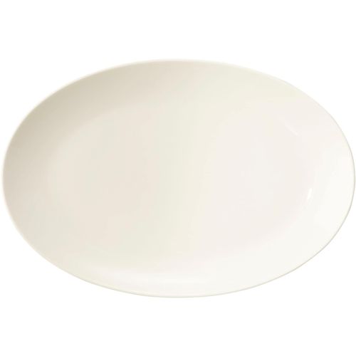 Servierplatte SELTMANN WEIDEN "Savona", weiß (creme), B:21,1cm H:2,9cm L:31,3cm, Porzellan, Servierplatten, Servierplatte, Platte oval