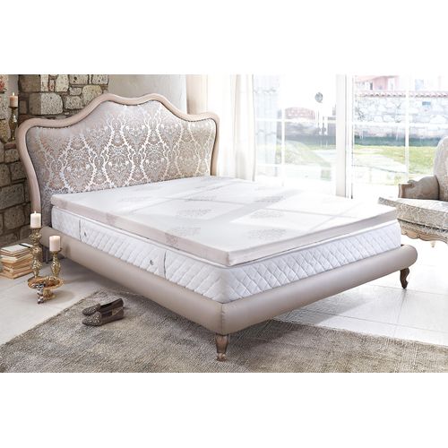 Topper YATAS BEDDING "Topper Visco, Topper 90x200, 200x200 cm & weitere Größen", weiß, B:140cm H:7cm L:200cm, Viscoschaum, Topper, Boxspringbett, Allergiker geeignet (Hausstauballergiker)