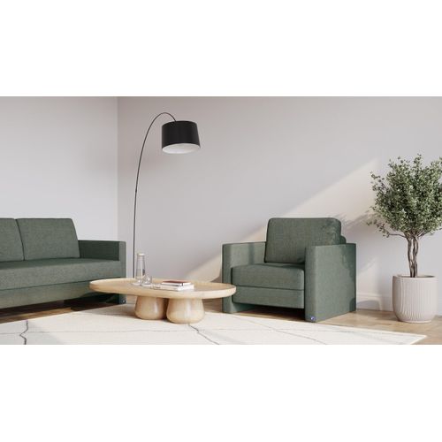 BRUNO Schlafsessel 70cm in Forest Green | praktische Größe | stabiles Massivholz & Boxspringkomfort