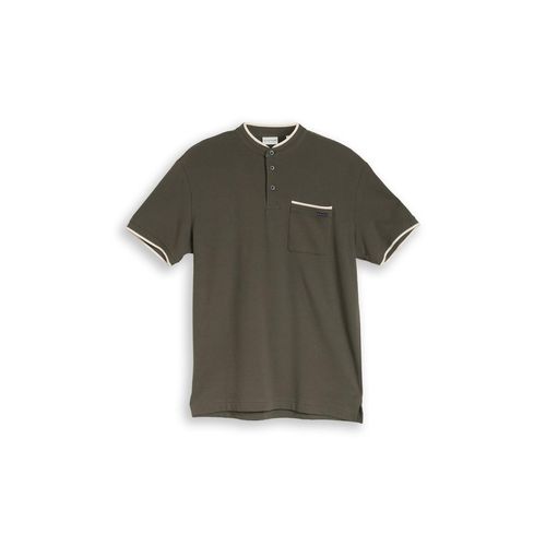 TOM TAILOR Herren Poloshirt mit Brusttasche, grün, Meliert, Gr. S