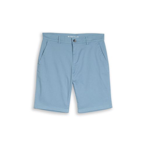 TOM TAILOR Herren TTSLIM Chino Shorts, blau, Uni, Gr. 34