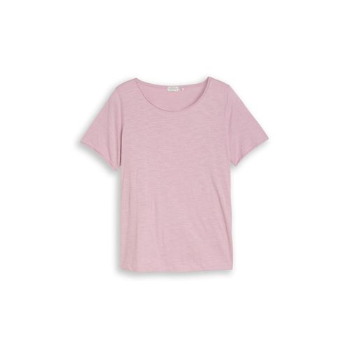 TOM TAILOR Damen Plus Size - T-Shirt aus Baumwolle, rosa, Uni, Gr. 50