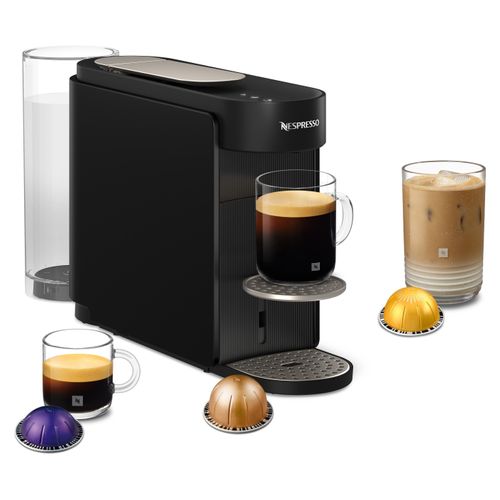 Nespresso Krups VERTUO Up Kaffeekapselmaschine Kapselmaschine Ink Black, XN9408, Farbe:Schwarz