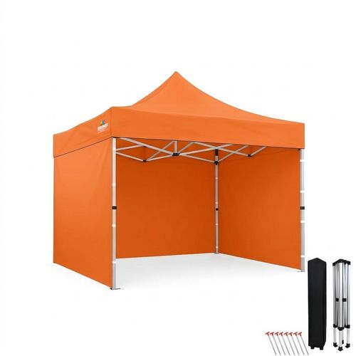 Marktzelt 3x3 – Faltpavillon Stahlkonstruktion + 3 Seitenwände