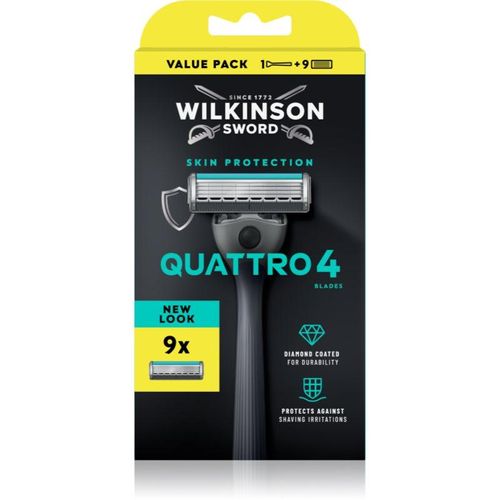 Wilkinson Sword Quattro rasoir + lames de rechange 8 pièces
