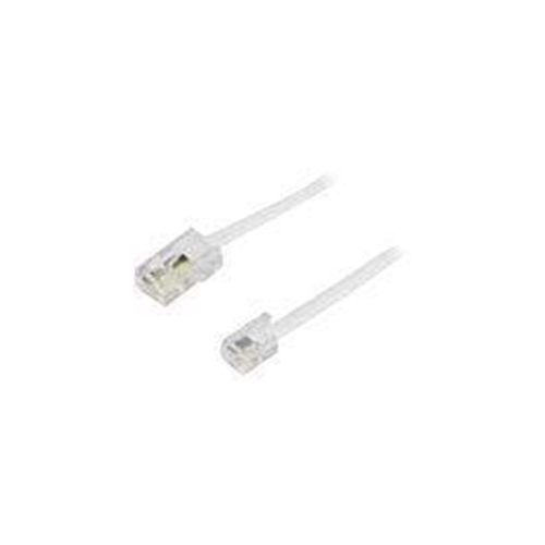 Deltaco 8P4C(RJ45) für 6P4C(RJ11) 1.0 m - Weiß - 1m