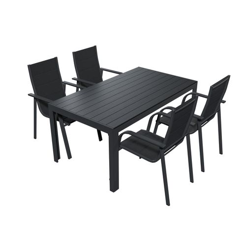 Alu Gartensitzgruppe Gartenmöbel Set Sitzgruppe Gartenset 5tlg. Essgruppe Tisch