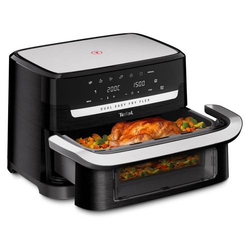 Tefal Dual Easy Fry Flex , Heißluftfritteuse, FlexCook Trennwand, 9L, EY9228, Heißluftfritteuse, 9 l, 1,7 kg, 40 °C, 200 °C, 8 Person(en)