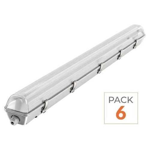 LED-Leuchtstreifen-Set IP65 + 2 LED-Leuchtstoffröhren 120 cm T8 18W - 6er-Pack - Warmweiß 2300K - 3500K