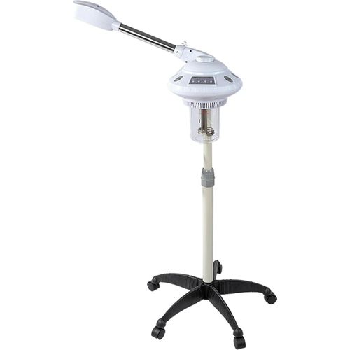 Vapozon Gesichtsdampfer, Profi 750W 220V Heißdampf mit Ozon & Aroma, Standgerät, Weiß