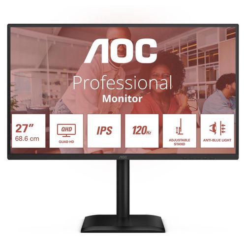 AOC Q27E4U, LED-Monitor, (QHD, IPS, Adaptive-Sync, USB-Hub)