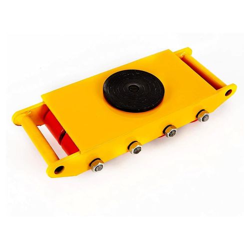 Gelbe Schwerlastrolle für Industrie-Maschinen, 12 Tonnen Transportrollen, Industrieroller mit 360° Drehung