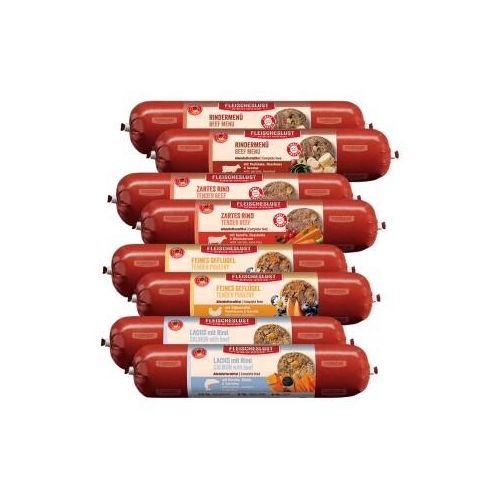 Fleischeslust Nassfutter Hund Wurst Mix-Pack 8x400 g