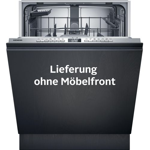 SIEMENS vollintegrierbarer Geschirrspüler "SX63EX04TE", Energieeffizienz: B (A-G), silber (weiß), B:59,8cm H:86,5cm T:55cm, Geschirrspüler, Info Light - Erlischt bei Beendigung des Spülvorgangs, flexible Körbe