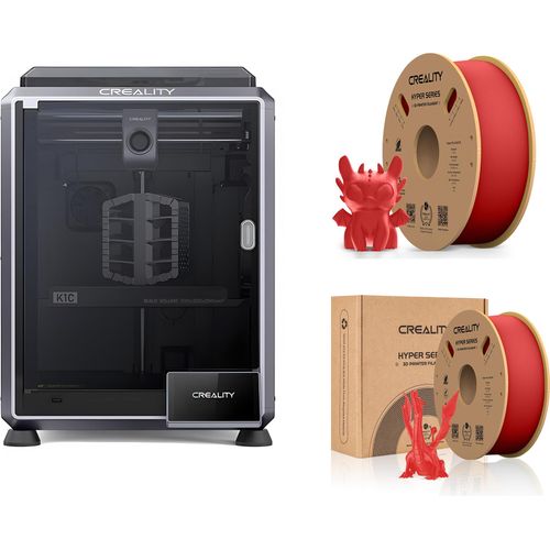 Creality K1C 3D Drucker, mit 2kg Creality Hyper PLA Filament--Rot