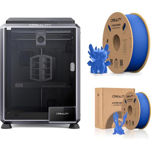 Creality K1C 3D Drucker, mit 2kg Creality Hyper PLA Filament--Blau