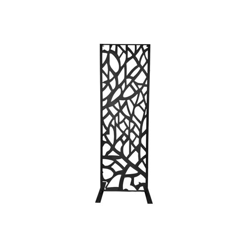 Dekoratives Metallpaneel Metallsichtschutzwand ca. 150 x 50 cm - Schwarz Roma