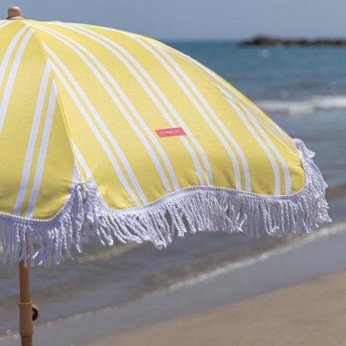 Außenparasol Terrasseparasol UPF 50+ 210 x 180 cm Gelb