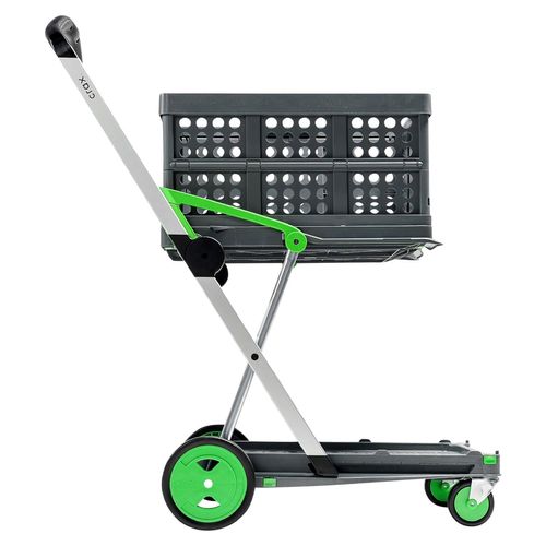Transport-Klappmobil | Materialtransporter | inklusive Klappbox | grün