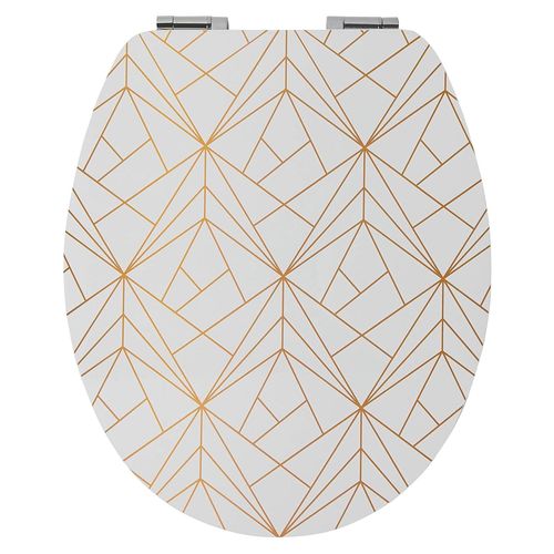 Diplomat WC-Sitz mit Deckel, Geometrisches Gold