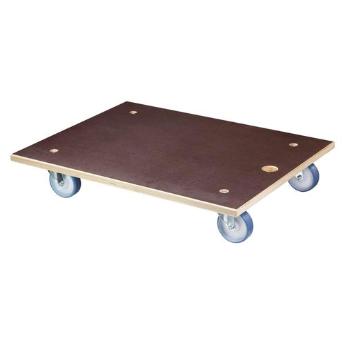 Transportroller Transporthilfe aus Schichtholz 24 mm mit Grip 78 x 59 x 15 cm, Tragkraft 500 kg für Umzüge, Werkstatt, Handwerk, Möbelroller mit weichen Rollen, und DE