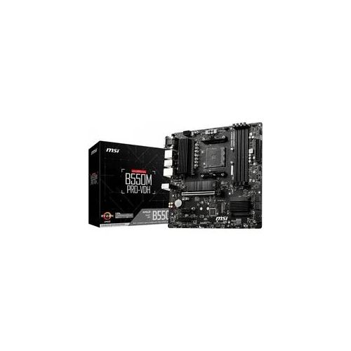 MSI Mainboard "B550M PRO-VDH", schwarz, B:24,4cm H:6,5cm T:24,4cm, Mainboards
