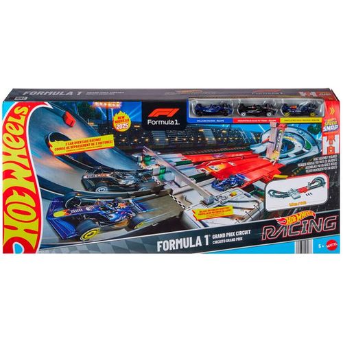 Autorennbahn HOT WHEELS "Racing Formel 1 Grand Prix Rennstrecke", bunt, Autorennbahnen, Kinder, Kunststoff, Autorennbahn