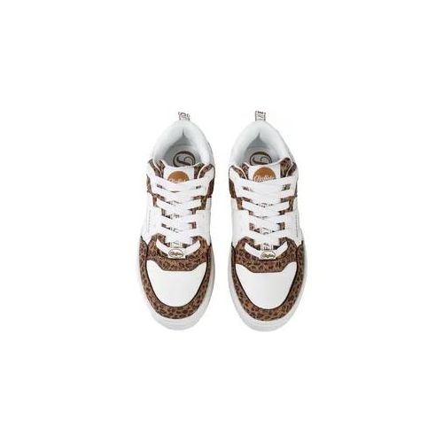 Trainingsschuh BUFFALO "Buffalo Rse V2 - Vegansuede/ Nappa", Damen, Gr. 38, weiß, braun leo, Kunstfaser, unifarben, Schuhe